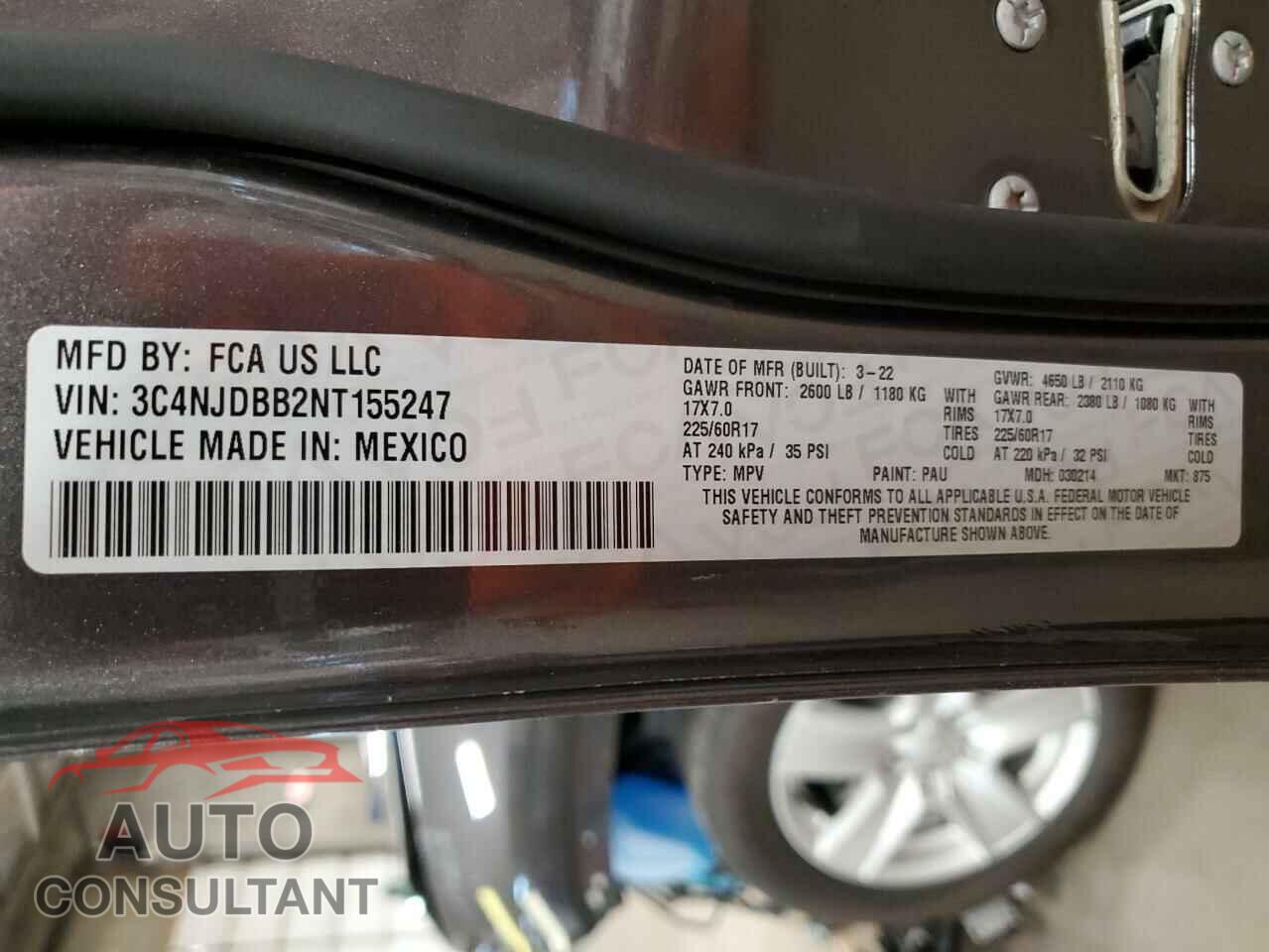 JEEP COMPASS 2022 - 3C4NJDBB2NT155247