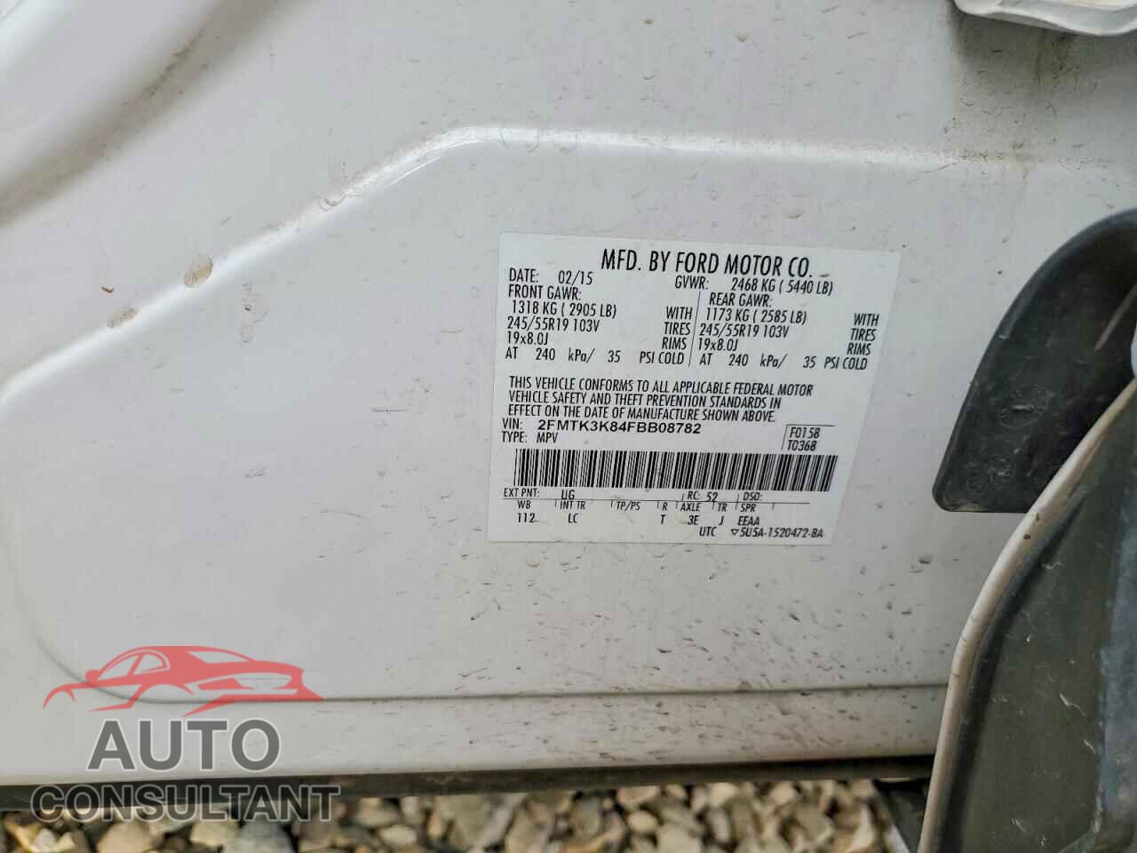 FORD EDGE 2015 - 2FMTK3K84FBB08782