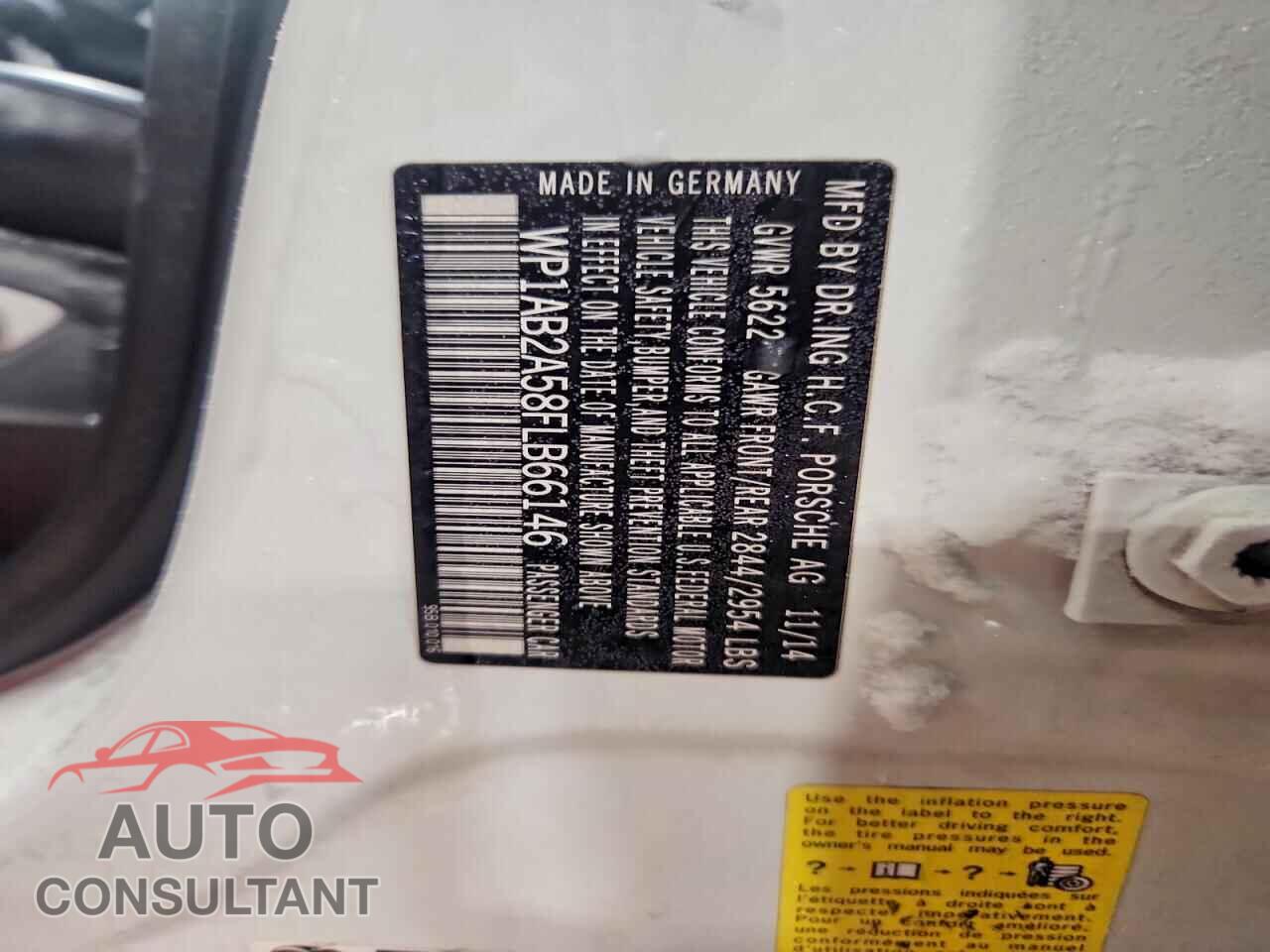 PORSCHE MACAN 2015 - WP1AB2A58FLB66146