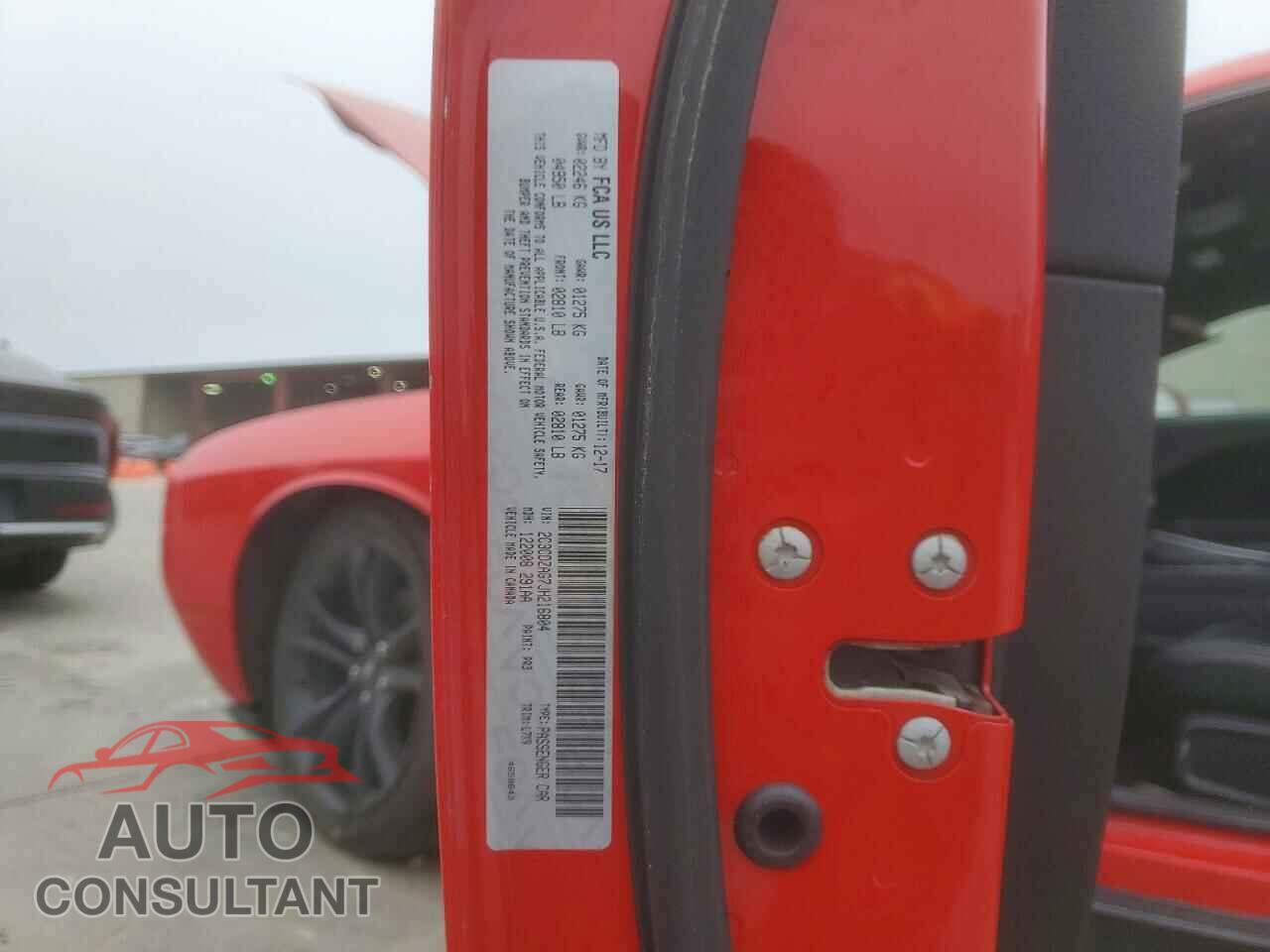 DODGE CHALLENGER 2018 - 2C3CDZAG7JH216804
