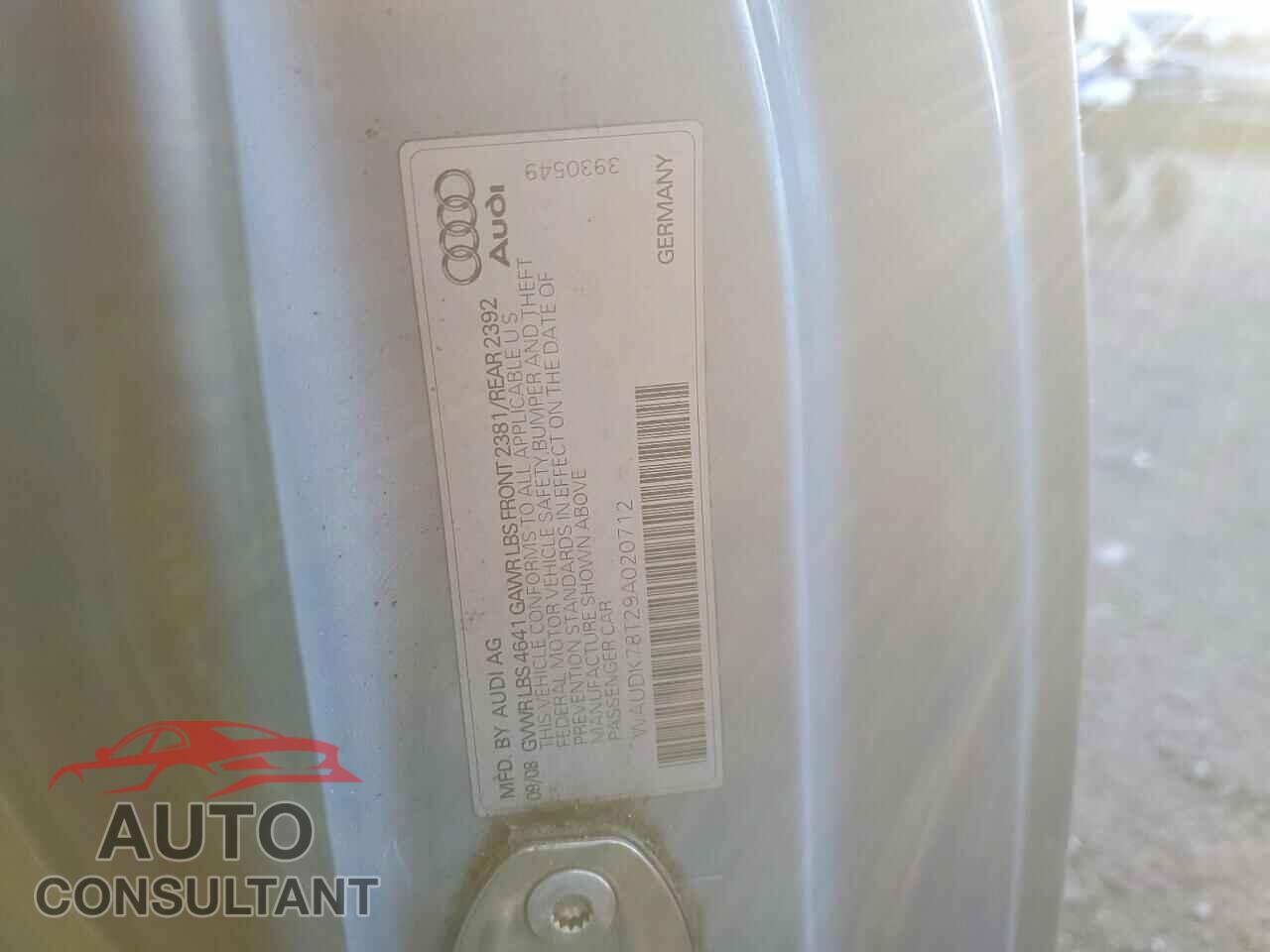 AUDI A5 2009 - WAUDK78T29A020712