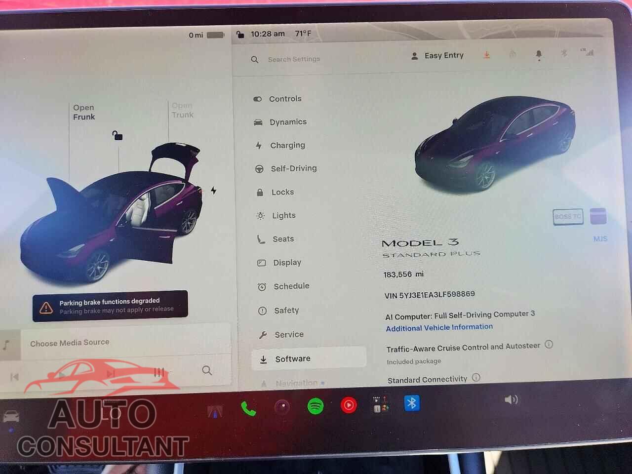 TESLA MODEL 3 2020 - 5YJ3E1EA3LF598869