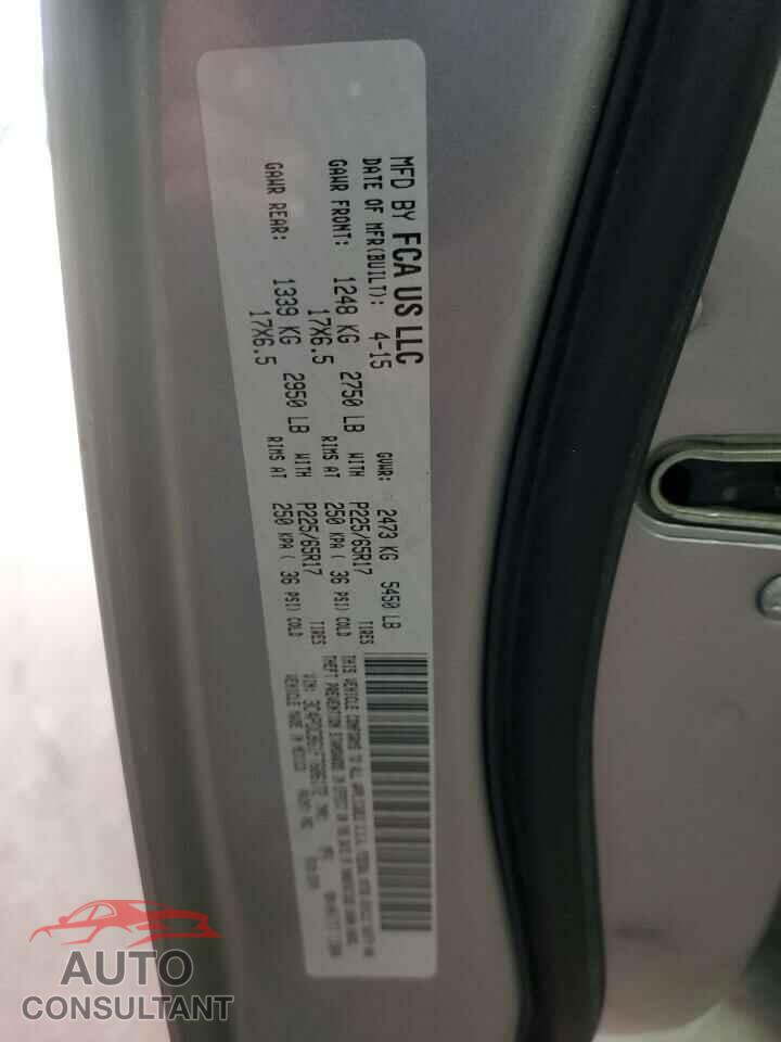 DODGE JOURNEY 2015 - 3C4PDCBG1FT686172