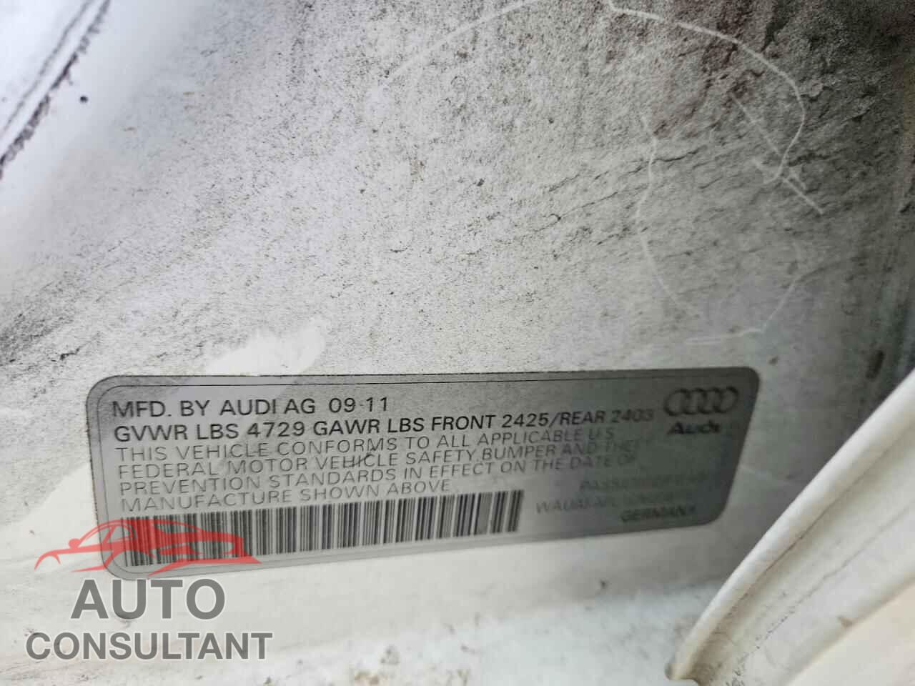 AUDI A4 2012 - WAUAFAFL1CN008767