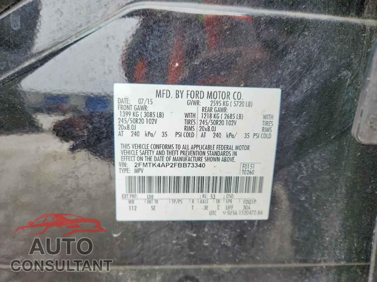 FORD EDGE 2015 - 2FMTK4AP2FBB73340