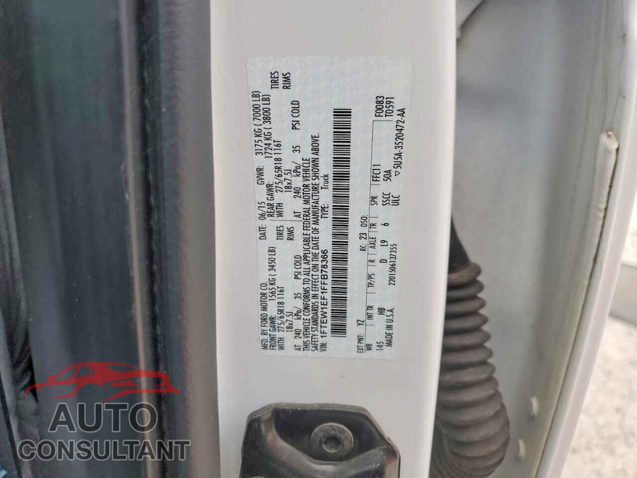FORD F-150 2015 - 1FTEW1EF1FFB78366