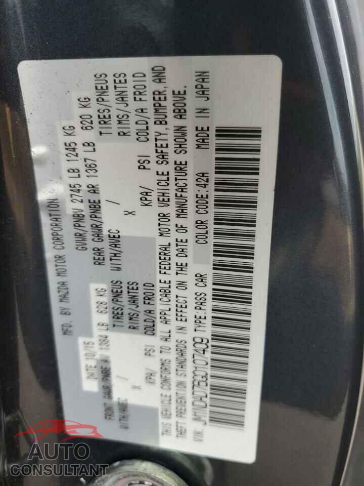 MAZDA MX5 2016 - JM1NDAD76G0107409