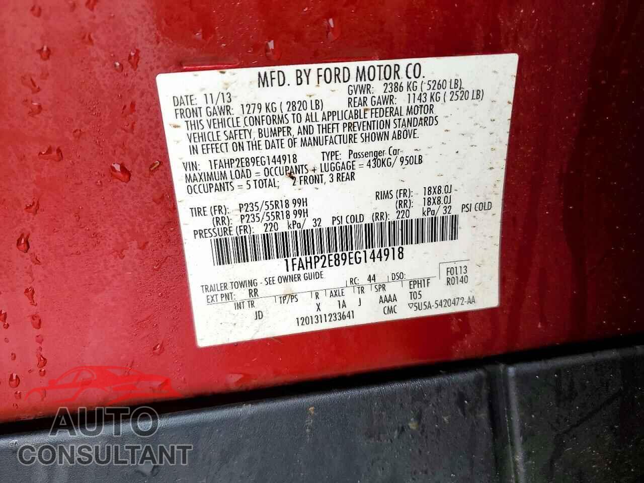 FORD TAURUS 2014 - 1FAHP2E89EG144918