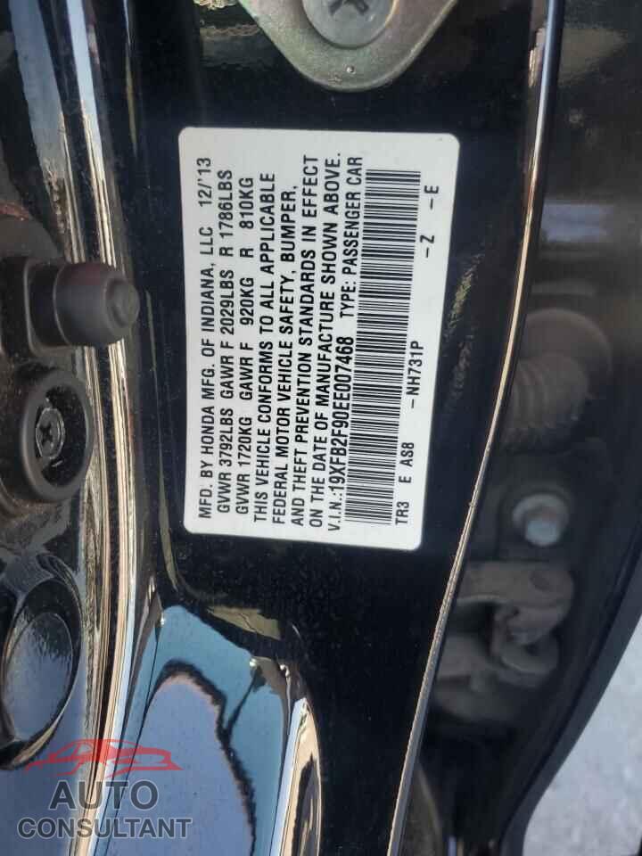 HONDA CIVIC 2014 - 19XFB2F90EE007468