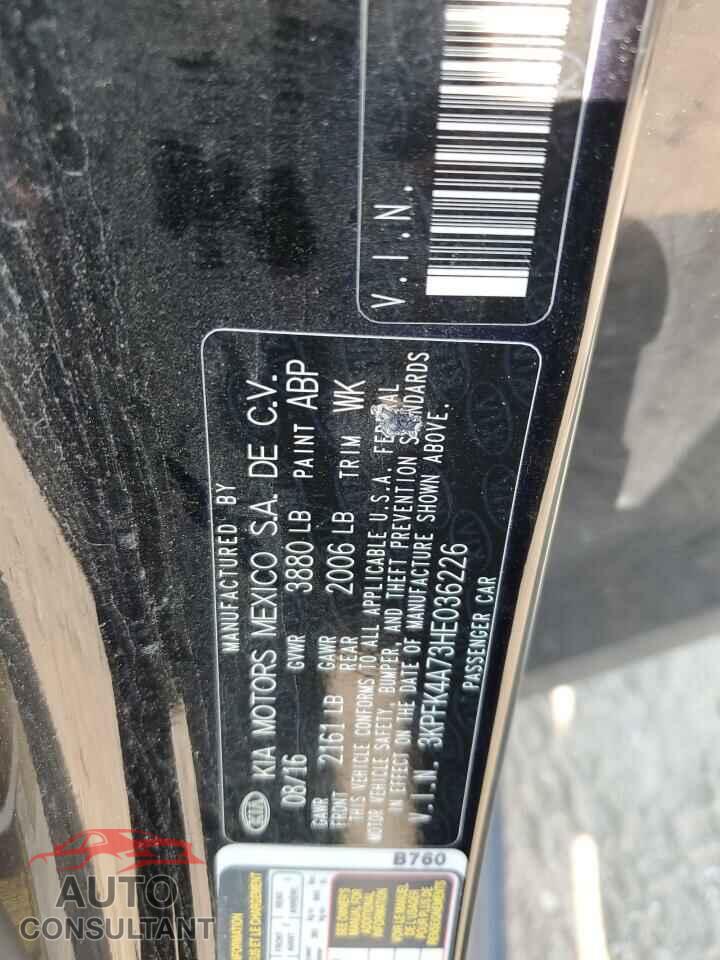 KIA FORTE 2017 - 3KPFK4A73HE036226