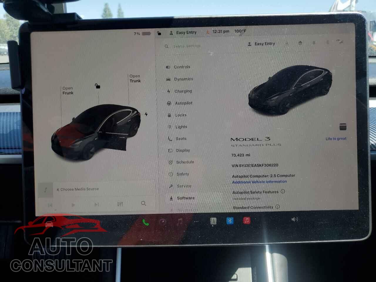 TESLA MODEL 3 2019 - 5YJ3E1EA5KF306220
