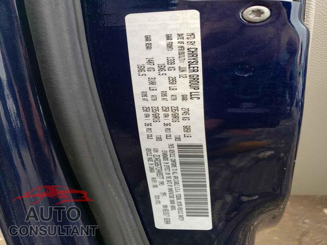 DODGE CARAVAN 2012 - 2C4RDGBG7CR409377