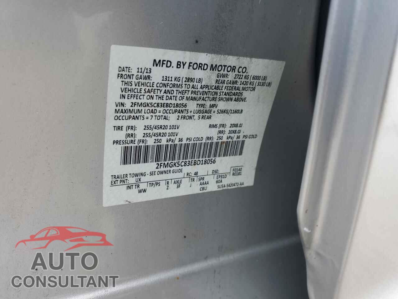 FORD FLEX 2014 - 2FMGK5C83EBD18056