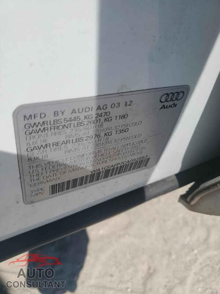 AUDI Q5 2012 - WA1CFAFP7CA092853