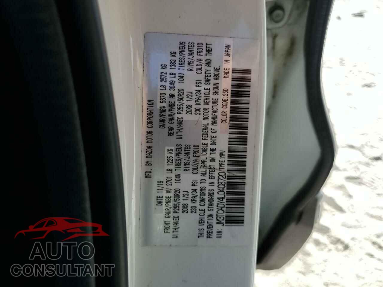 MAZDA CX-9 2020 - JM3TCADY4L0408720
