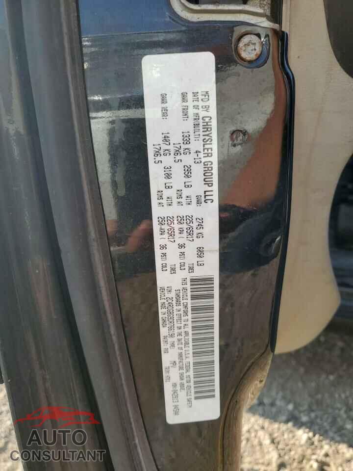 DODGE CARAVAN 2013 - 2C4RDGBG9DR766190