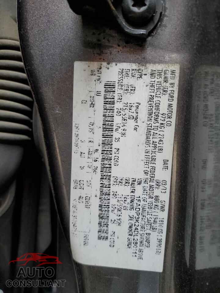 FORD FOCUS 2013 - 1FADP3K24DL280111