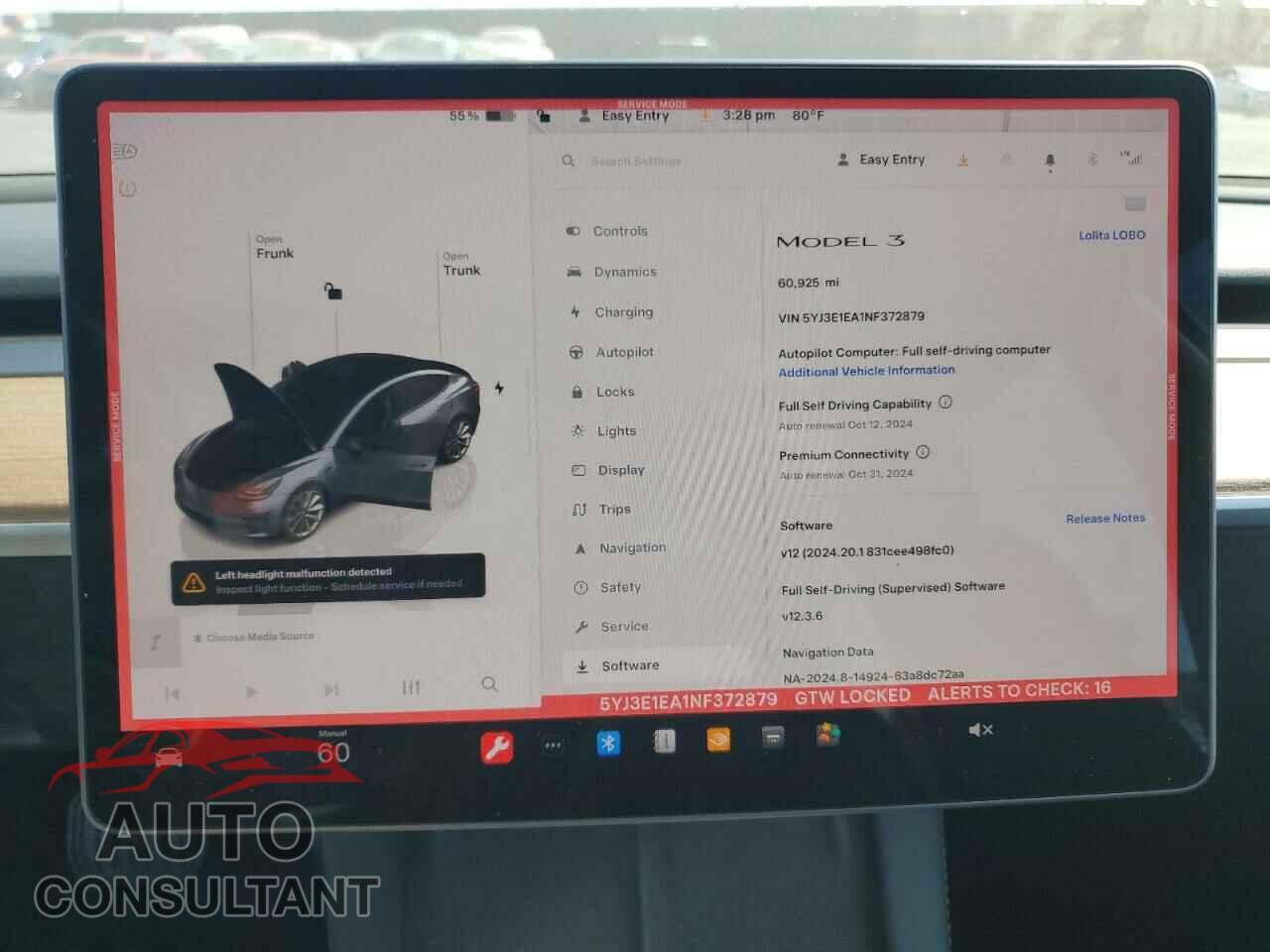 TESLA MODEL 3 2022 - 5YJ3E1EA1NF372879