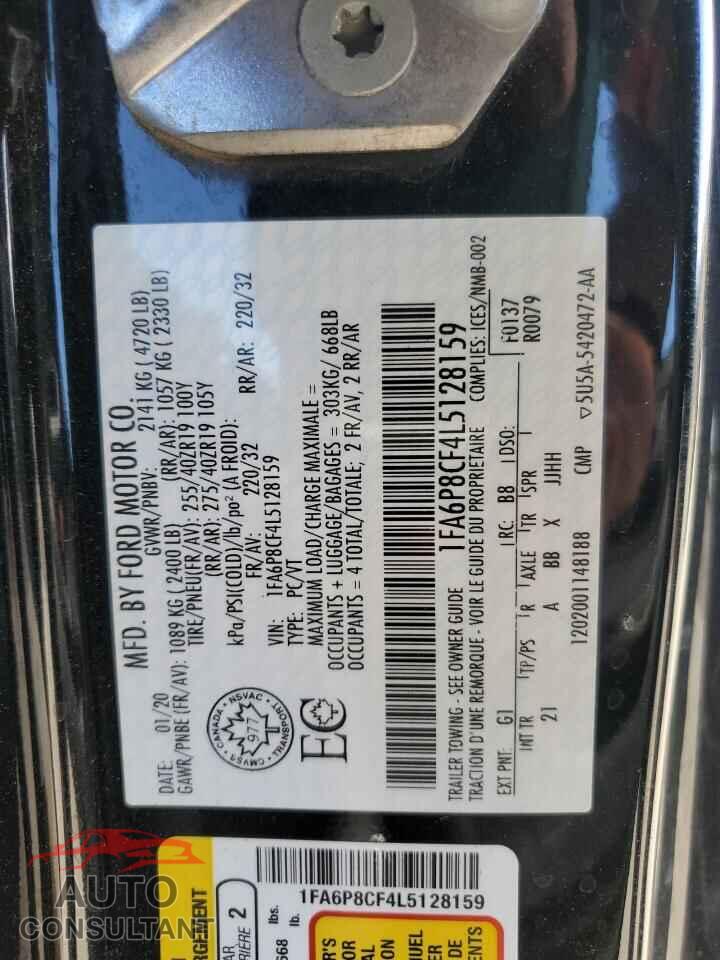FORD MUSTANG 2020 - 1FA6P8CF4L5128159
