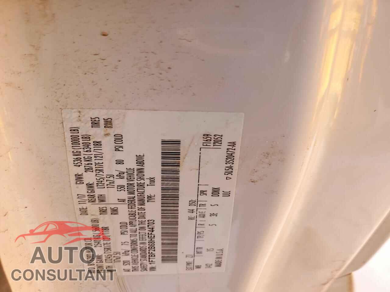 FORD F250 2017 - 1FTBF2B68HEF44703