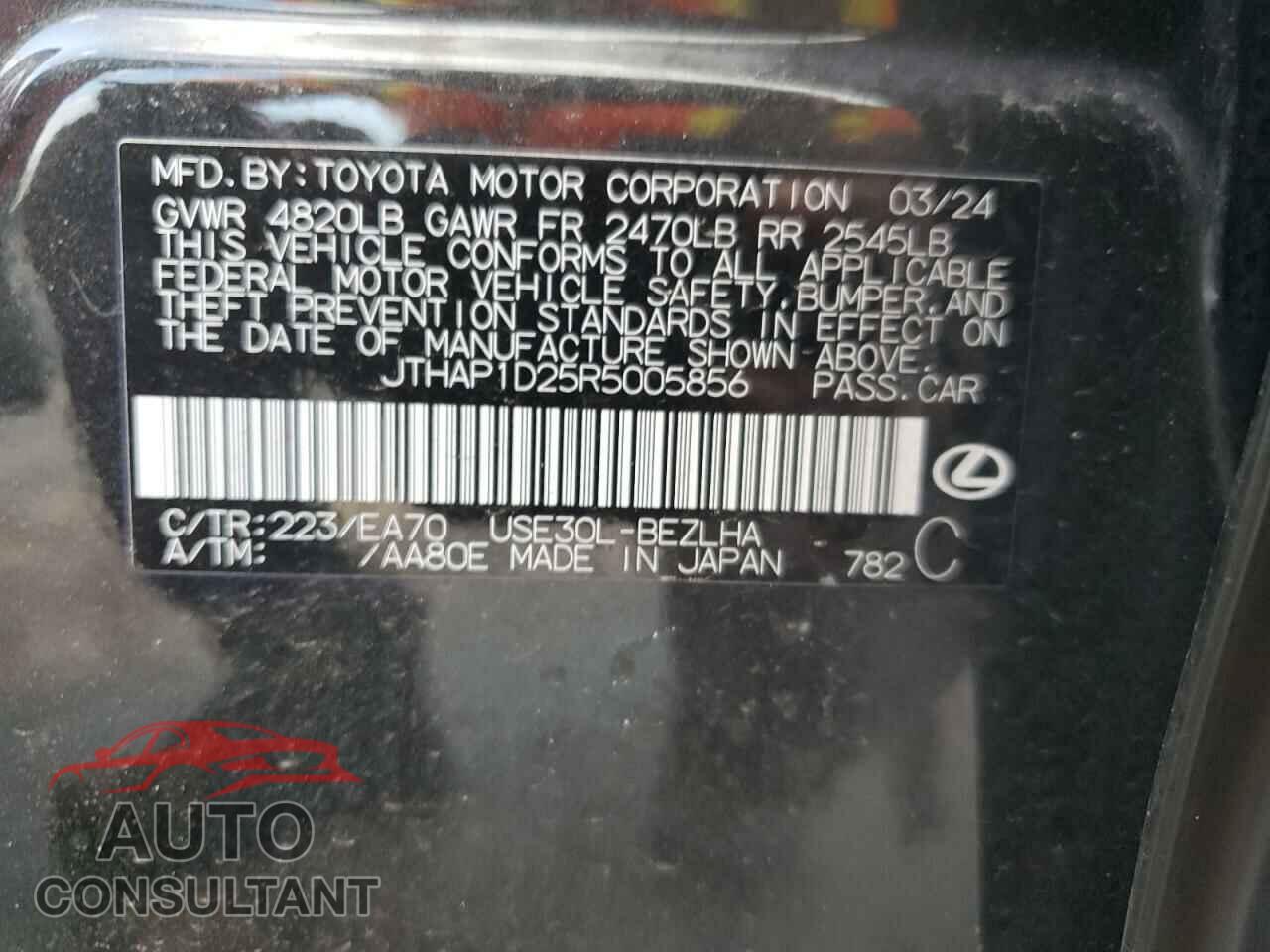 LEXUS IS 500 F S 2024 - JTHAP1D25R5005856