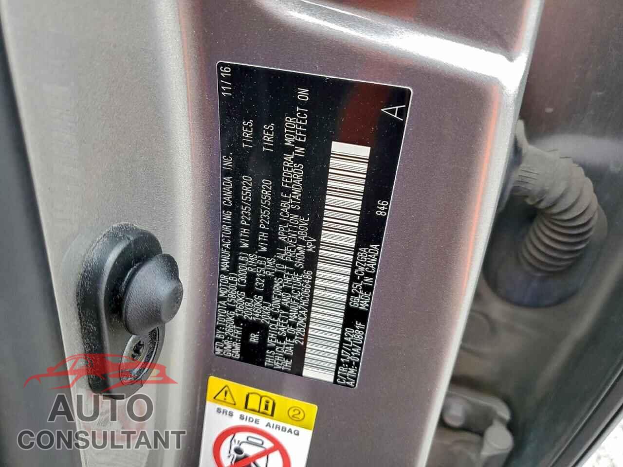 LEXUS RX350 2017 - 2T2BZMCA7HC066486