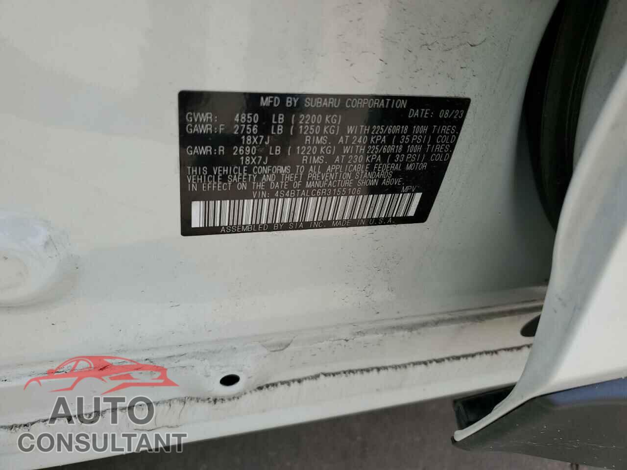 SUBARU OUTBACK 2024 - 4S4BTALC6R3155106