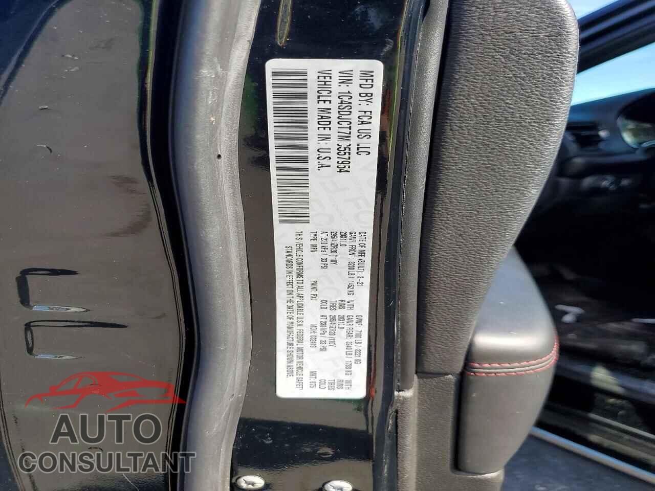 DODGE DURANGO 2021 - 1C4SDJCT7MC557954