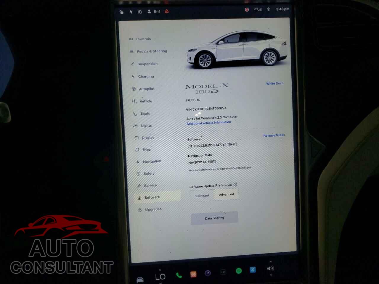 TESLA MODEL X 2017 - 5YJXCBE24HF060274