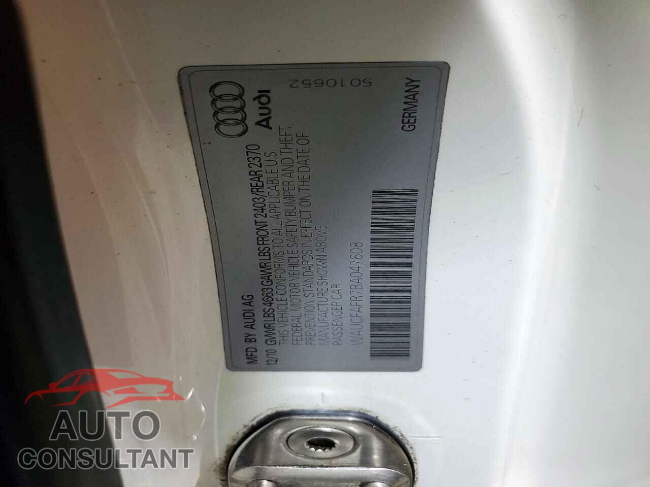 AUDI A5 2011 - WAUCFAFR7BA047608