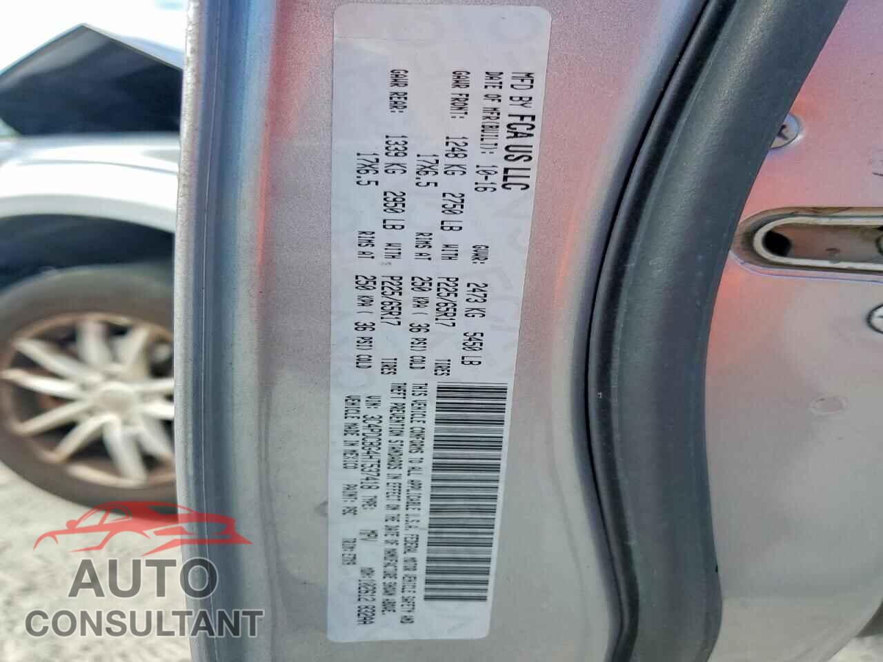 DODGE JOURNEY 2017 - 3C4PDCBG4HT537418
