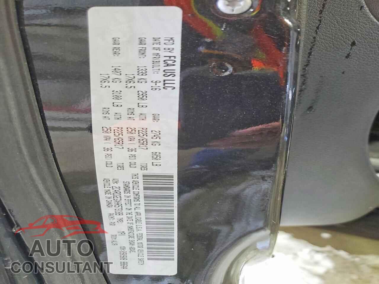 DODGE CARAVAN 2017 - 2C4RDGEGXHR573189