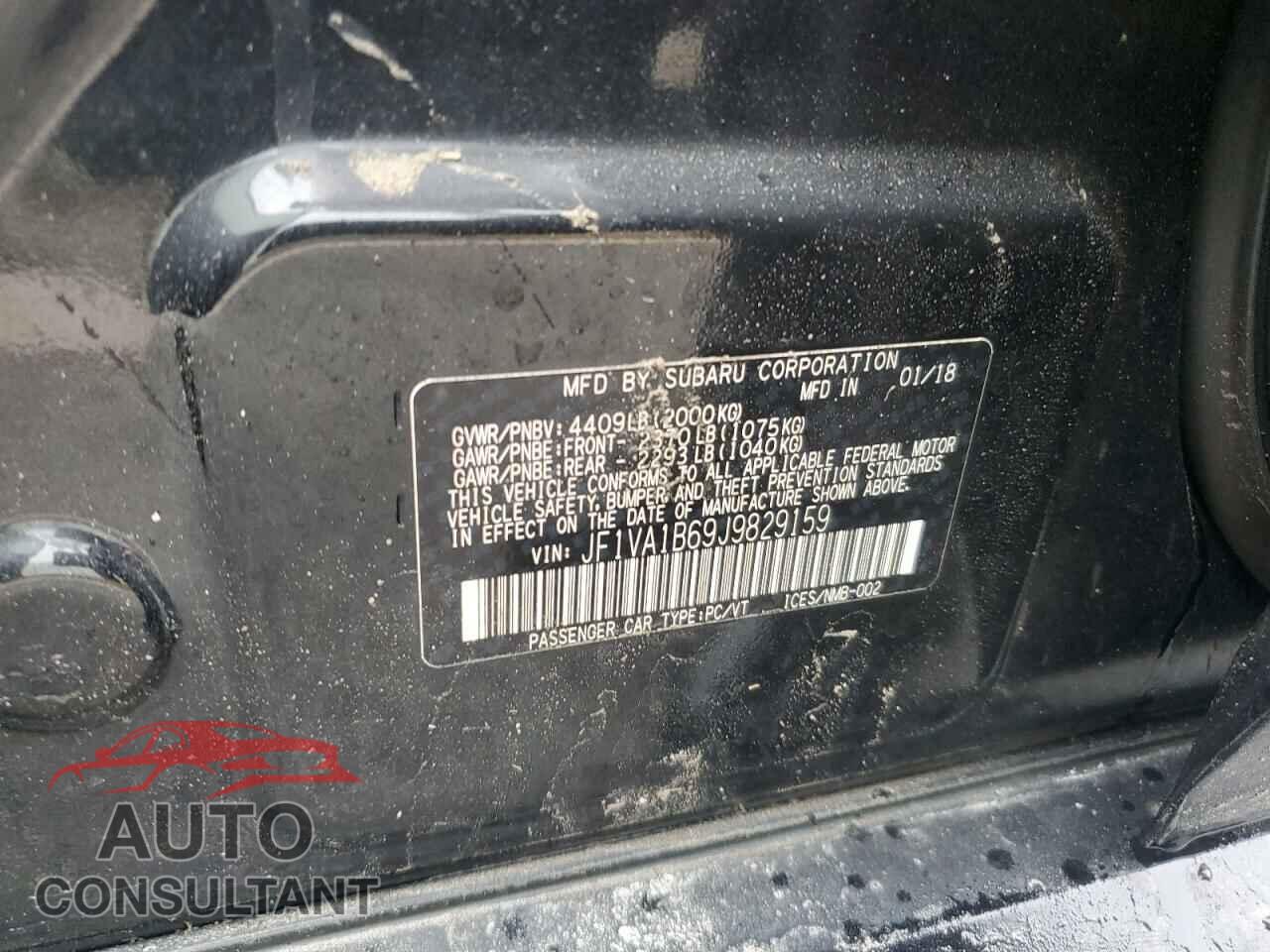 SUBARU WRX 2018 - JF1VA1B69J9829159