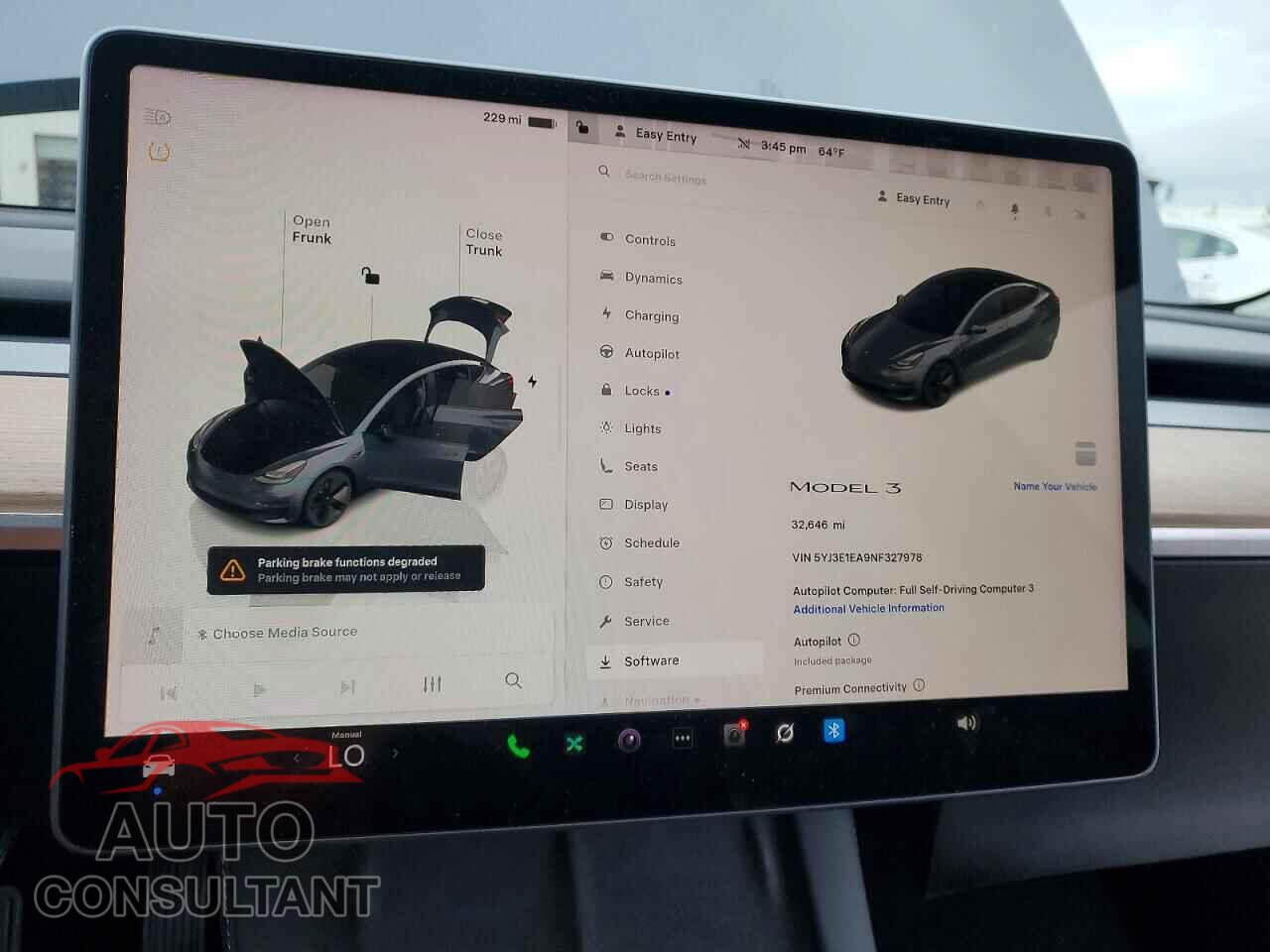 TESLA MODEL 3 2022 - 5YJ3E1EA9NF327978