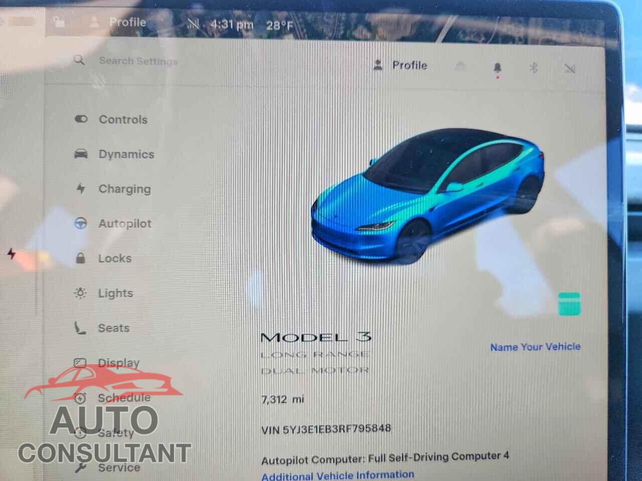 TESLA MODEL 3 2024 - 5YJ3E1EB3RF795848
