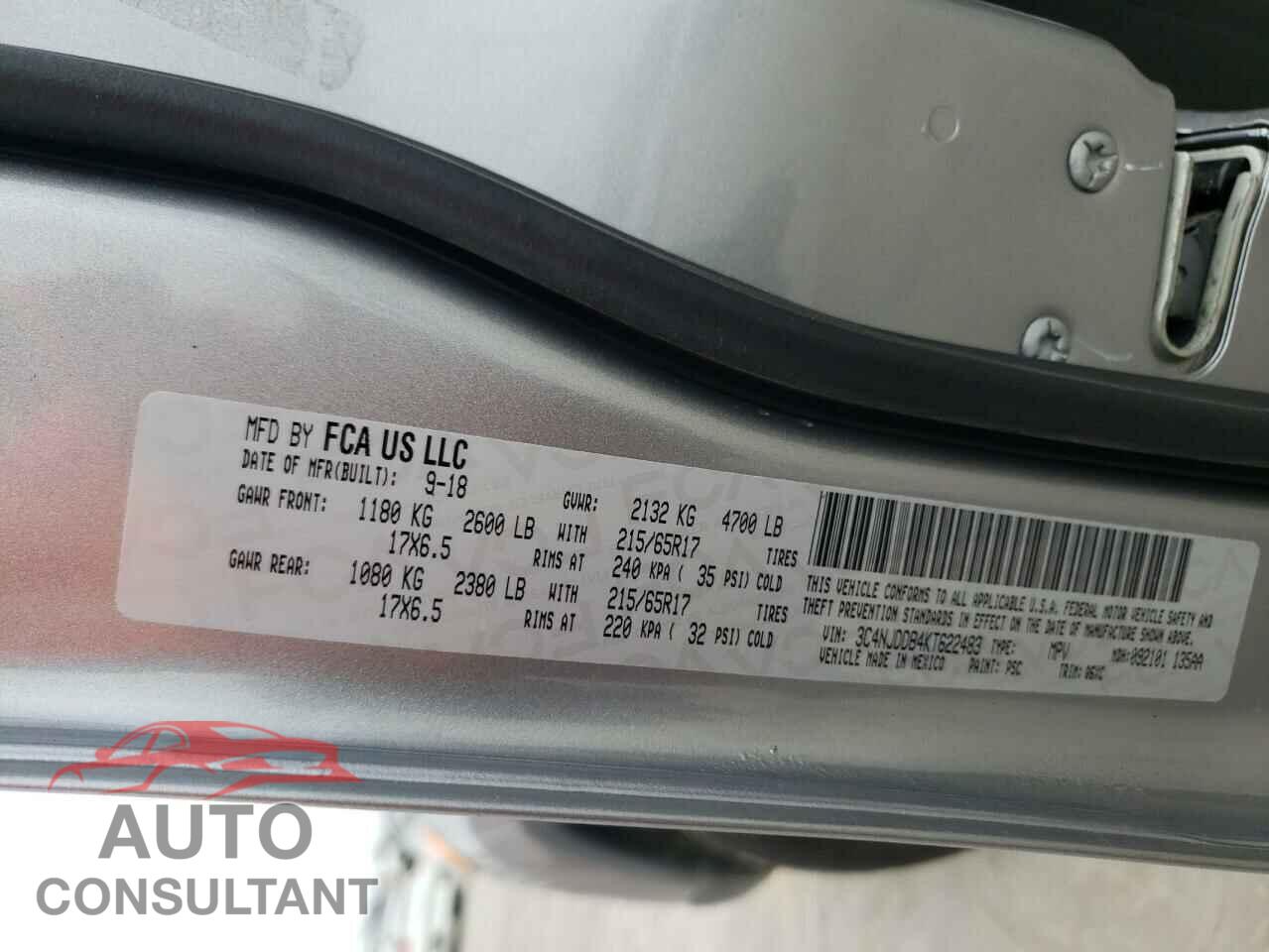 JEEP COMPASS 2019 - 3C4NJDDB4KT622483