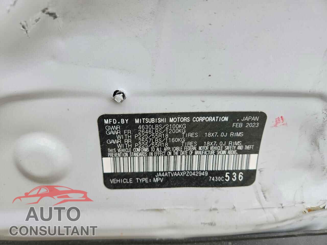 MITSUBISHI ECLIPSE 2023 - JA4ATVAAXPZ042949