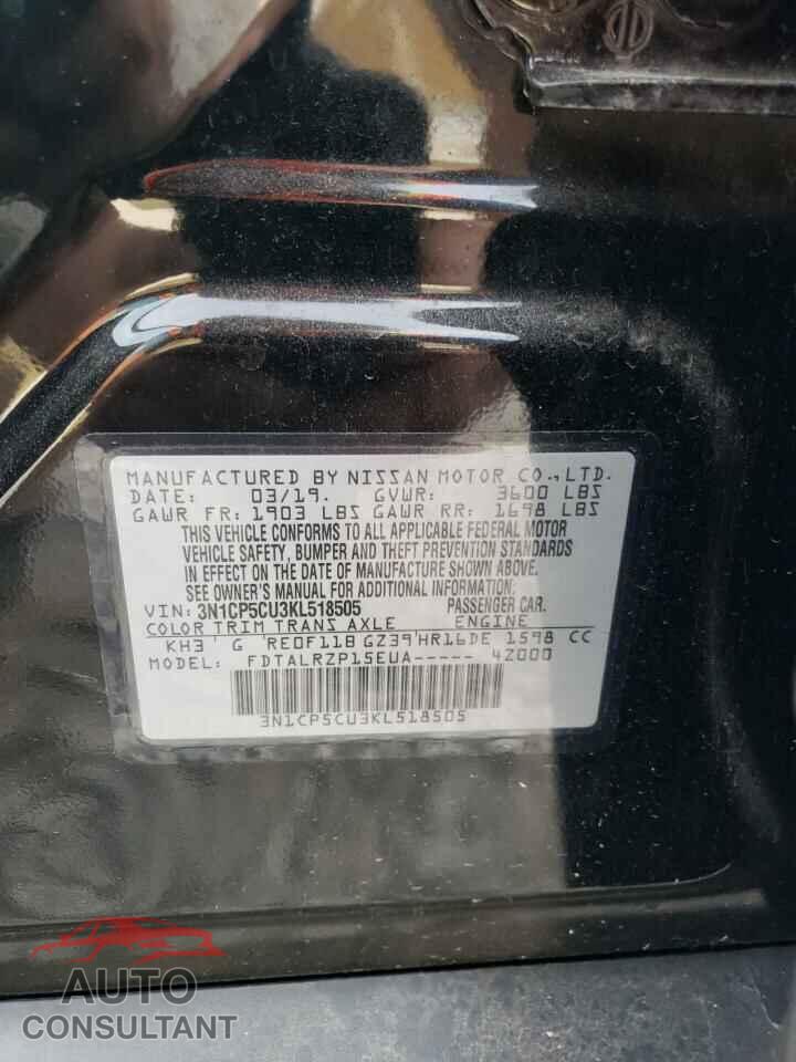 NISSAN KICKS 2019 - 3N1CP5CU3KL518505