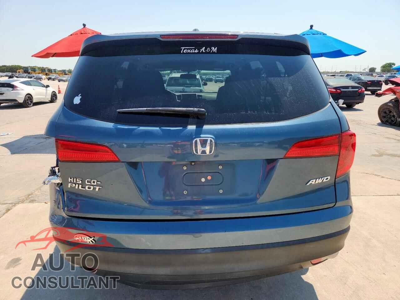 HONDA PILOT 2017 - 5FNYF6H55HB066982