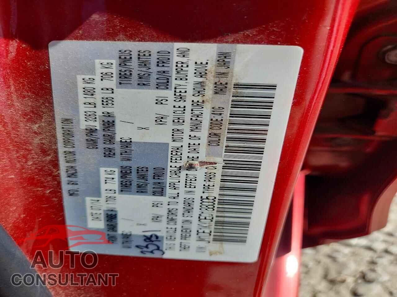 MAZDA 2 2014 - JM1DE1KY0E0188005