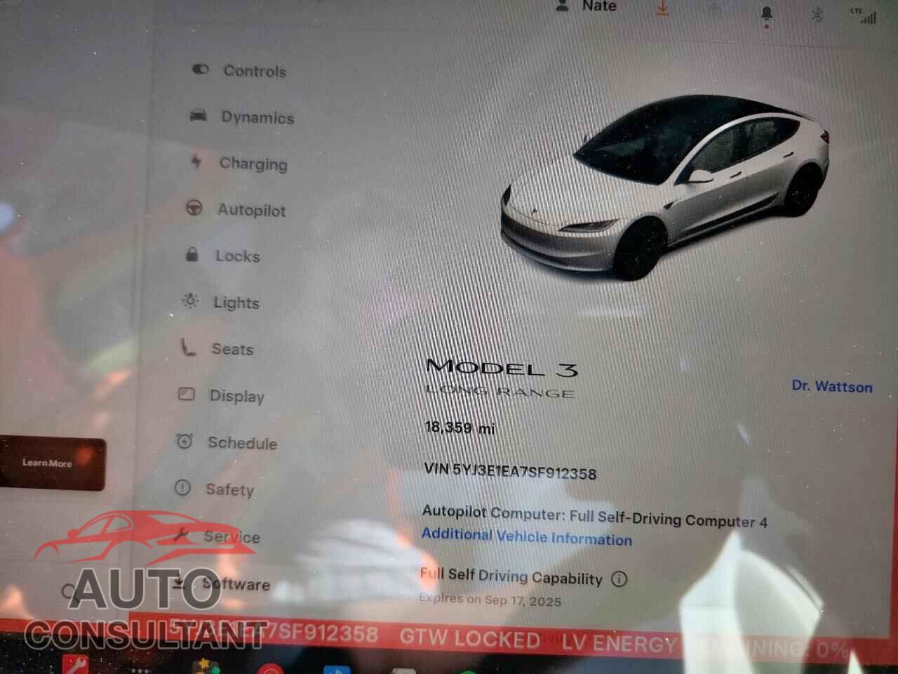 TESLA MODEL 3 2025 - 5YJ3E1EA7SF912358