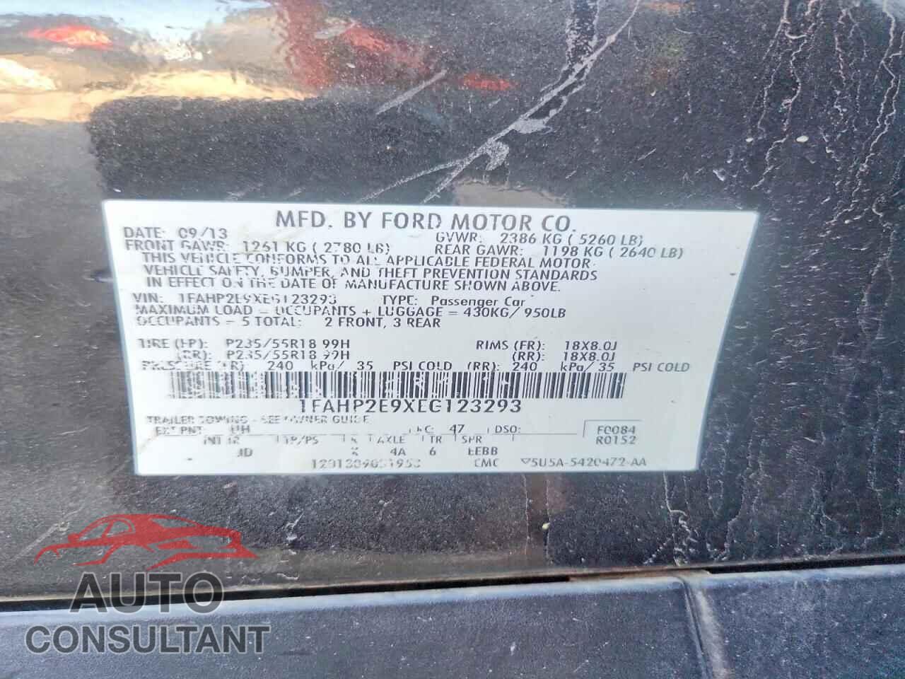 FORD TAURUS 2014 - 1FAHP2E9XEG123293
