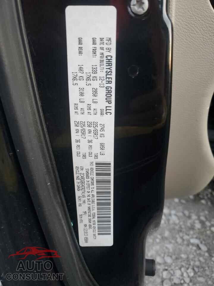 DODGE CARAVAN 2014 - 2C4RDGBG4ER274149