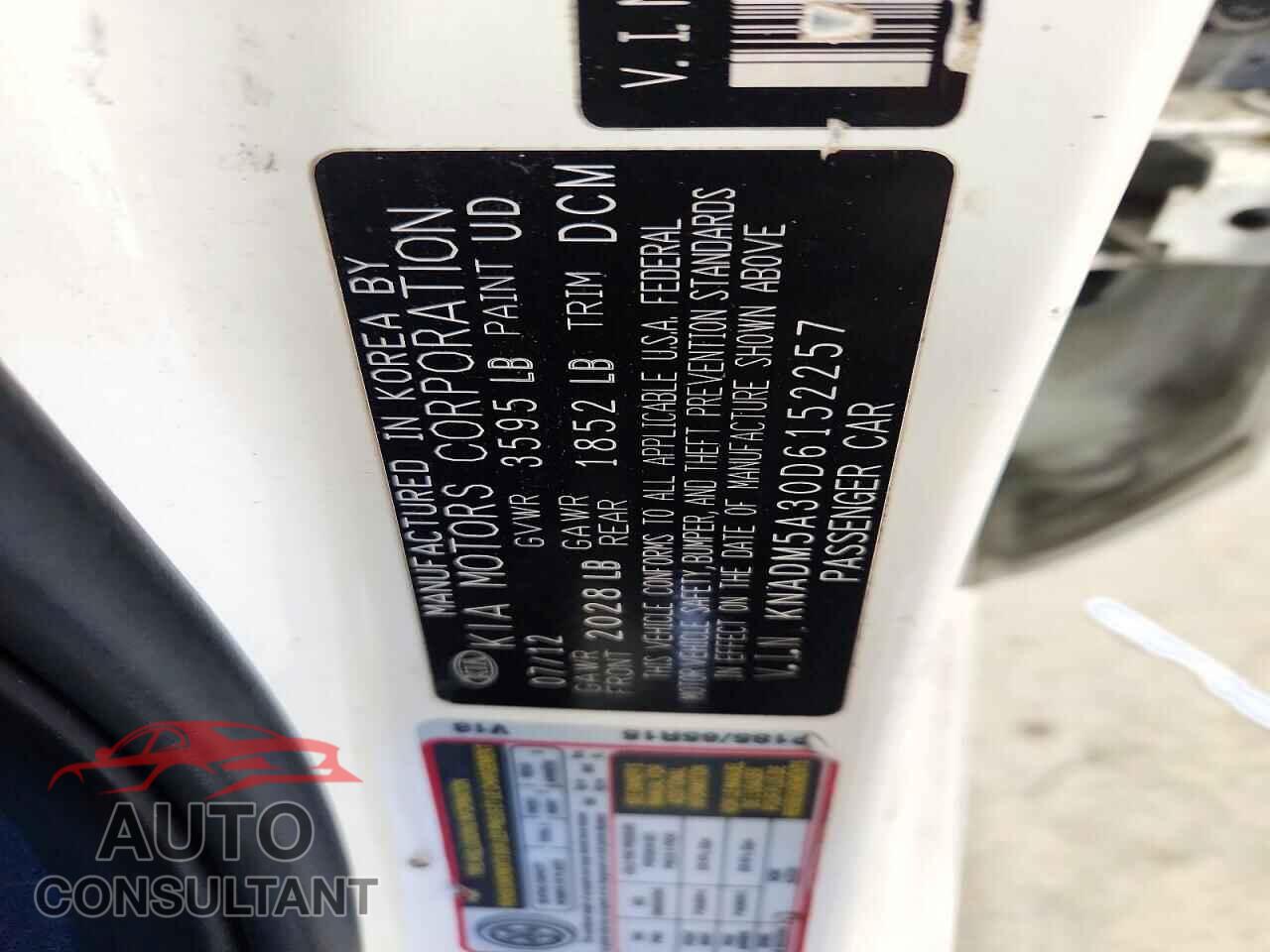 KIA RIO 2013 - KNADM5A30D6152257