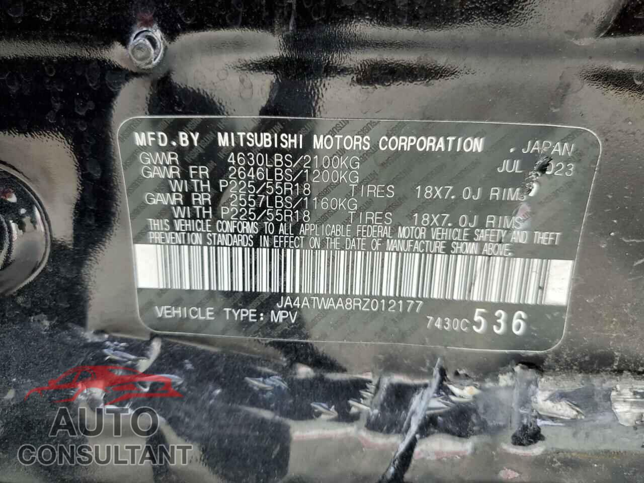 MITSUBISHI ECLIPSE 2024 - JA4ATWAA8RZ012177