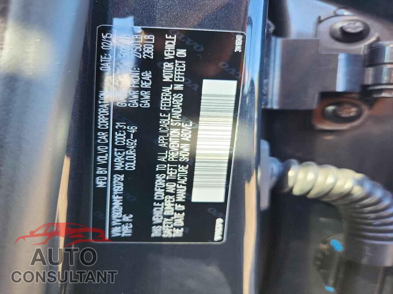 VOLVO S80 2015 - YV1902MM1F1190792