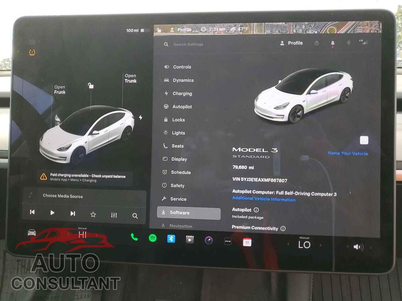 TESLA MODEL 3 2021 - 5YJ3E1EAXMF867807