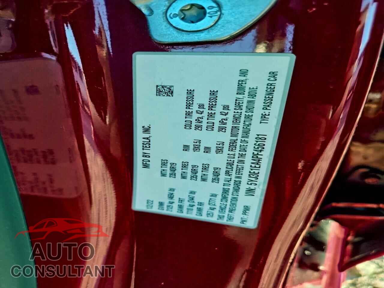 TESLA MODEL 3 2023 - 5YJ3E1EA4PF456181