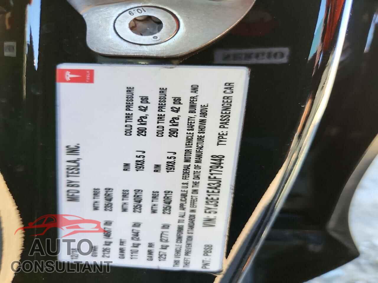 TESLA MODEL 3 2018 - 5YJ3E1EA3JF179448