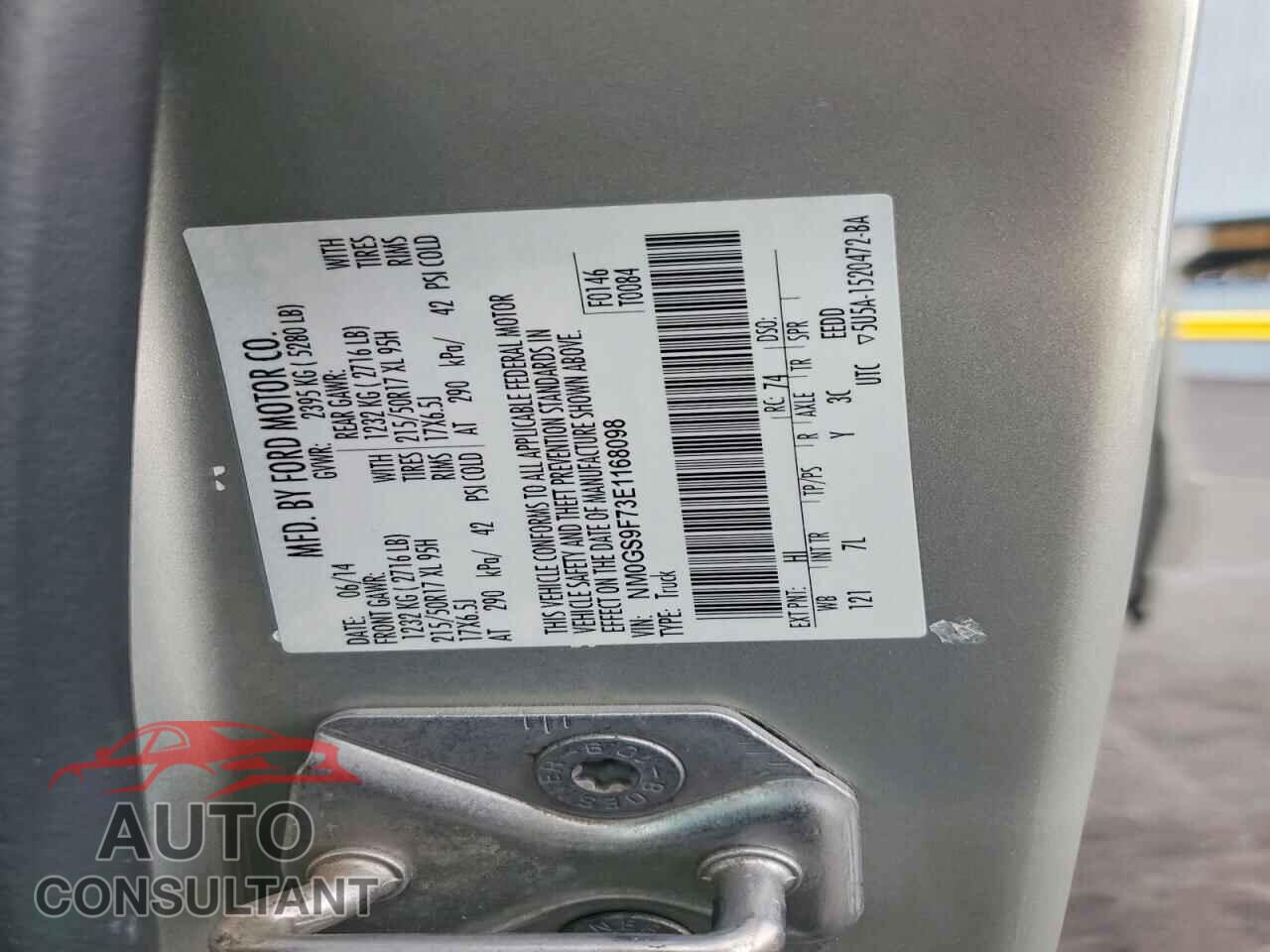FORD TRANSIT 2014 - NM0GS9F73E1168098